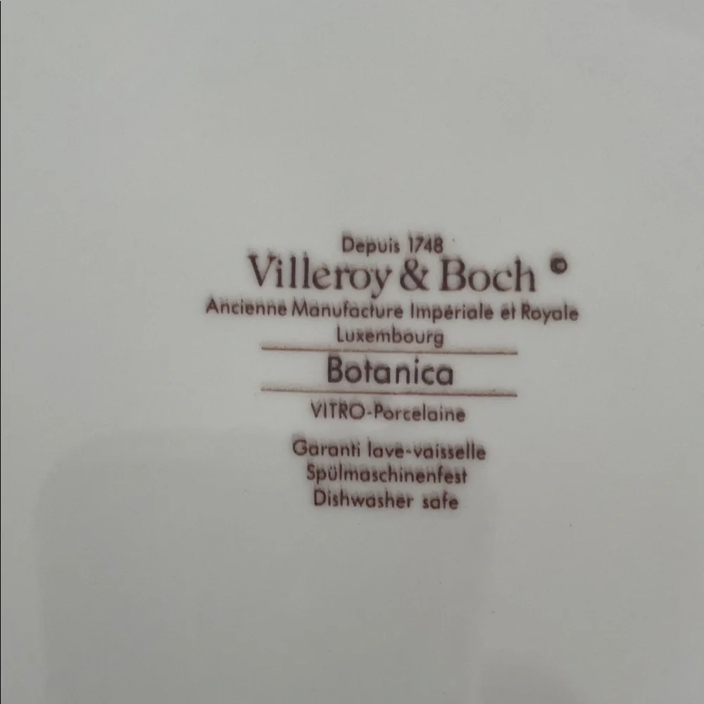 2 villory & Boch Pink Floral Dinner Plates